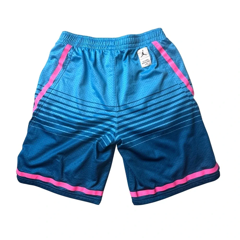 Jordan Shorts Kids M Blue Asahd Khaled Collection Mesh Basketball Gradient Pink